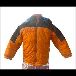 Canyon River Blue Authentic Outerwear Orange & Gray Hooded Coat size 5.